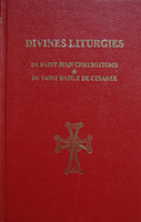 portada roja de las Divinas Liturgias de San Juan Crisóstomo y de San Basilio de Cesarea