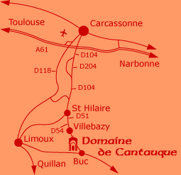 plano de acceso al monasterio de Cantauque