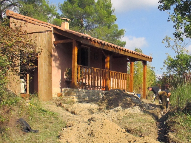 chantier à l'ermitage