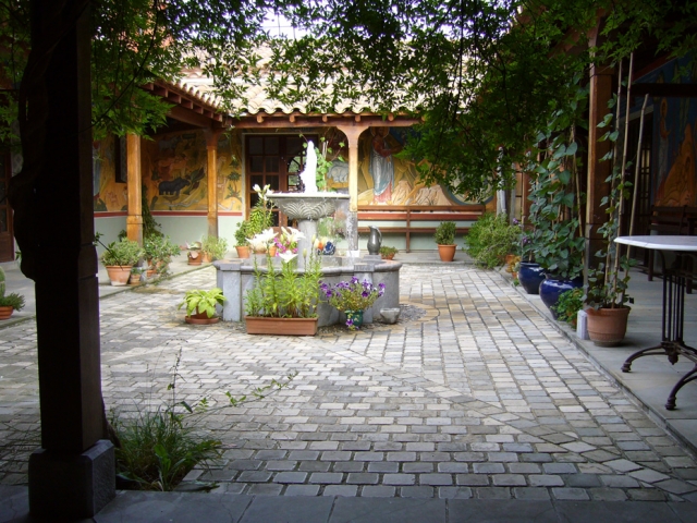 cloister in spring