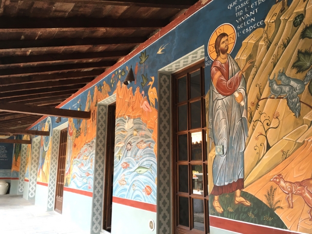 cloister, view of the first days of creation